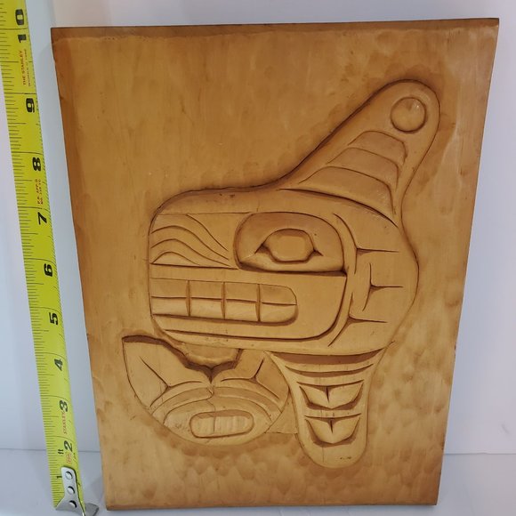 BC Carved wall hanging "Killer Whale" - Picture 2 of 4